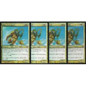  MTG Conflux RHOX BODYGUARD Foil Gold Common Playset of 4 
