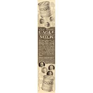  Ad Eagle Brand Condensed Milk Gail Borden Babies   Original Print Ad