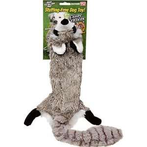   Critters RACCOON Stuffing Free Dual Squeaking Dog Toy
