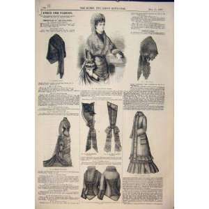  Dress Fashion Shawl Fichu Tweed Ladies Bodice 1876