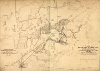 1863 Civil War map of Murfreesboro, Tennessee  