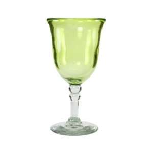  VIVAZ Bolitas Goblet, Lime Recycled Glass, Set of 4 