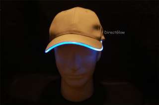LED Lighted Glow Hat  Khaki Fabric 722301710951  