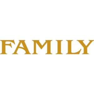Walligraphy Adhesive Vinyl Wall Art   FAMILY (Antique Gold) 5.75 x 38 