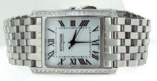 Mens Wittnauer 10A00 Biltmore 36 Diamonds Quartz Watch Retail $1195 