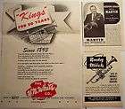 vintage music ads 1943 1949 1957 larry binyon martin