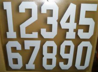 set of FULL or Replca Sized White Helmet Number Decals   Alabama 
