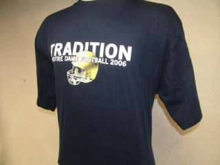 NOTRE DAME FOOTBALL t shirt TRADITION L  