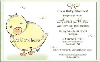   Chick invitations for your Baby Shower or Babies first Birthday Party