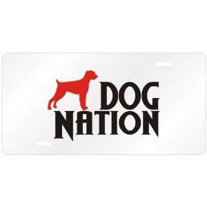   Wirehaired Pointer Dog Nation  License Plate Dog