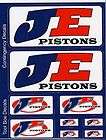 JE Racing Decal Stickers Sheet of 6 Decals NHRA