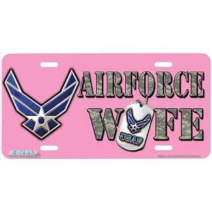 Wife Wings Military License Plate Car Auto Novelty Front Tag by Jason 