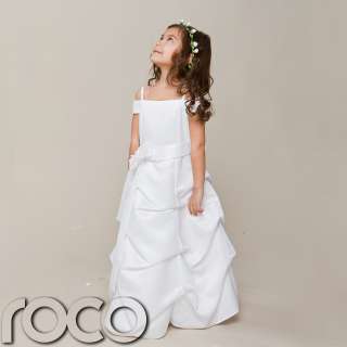   White Dress Holy Communion Dress Bridesmaid Flower Girl Dress 2 9yrs