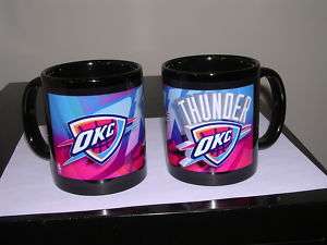 OKLAHOMA CITY THUNDER NBA BLACK COFFEE MUG 11 OZ.  