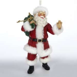  Pack of 8 Fabriche red & White Santa Claus With Gift Sack 