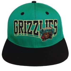  Grizzlies Retro Script Snapback Cap Hat Teal Black 