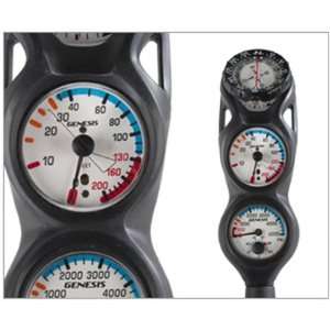 Genesis 200 ft. Inline Pressure And Depth Gauge W/Compass  