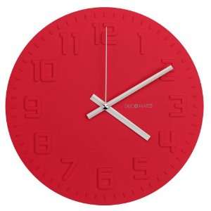  DecoMates Non Ticking Silent Wall Clock   Disc (Red)