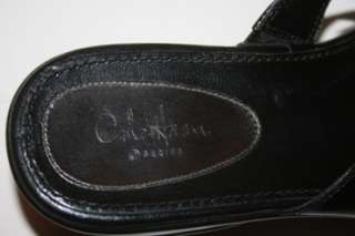 Cole Haan Nike Air Tatum Womens Sandals Wedge Thong Black Leather 