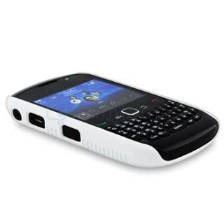 For Blackberry Curve 8530 8520 9300 Premium White Hard Case Holster 
