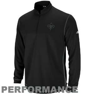  adidas New Orleans Saints Black Golf Quarter Zip 