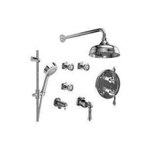  Riobel 1/2 Thermostatic System with Hand Shower Rail, 3 