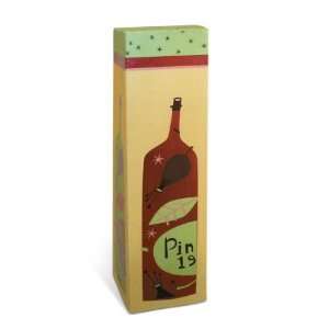  Wine Gift Box Imprinted Wine Bottle Design   Hold Single 
