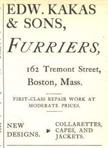 1897 ad f kakas sons furriers  