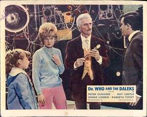DR WHO AND THE DALEKS PETER CUSHING INSIDE TARDIS LOBBY  