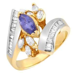 Stylish Brand New Ring With 1.25Ctw Precious Stones   Genuine Clean 