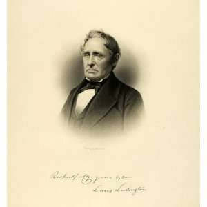  1895 Steel Engraving Portrait Lewis Ludington Milwaukee 