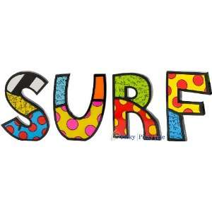  SURF Word Art for Table Top or Wall by Romero Britto