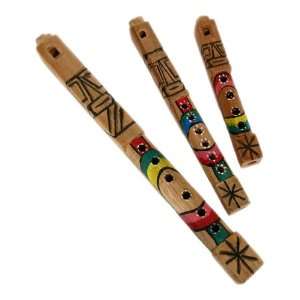  Tarka Wooden Native Hand Carved Wood Flute, Set of 3 Sizes 