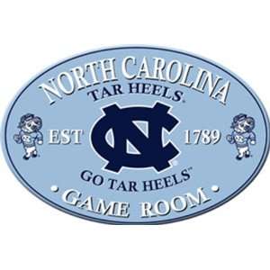  North Carolina Tarheels UNC Oval Wooden Bar Sign Sports 