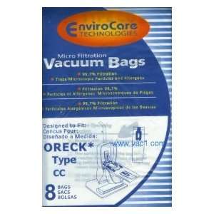 Oreck XL (Envirocare Brand) TYPE CC Micro Filtration Bags. FITS ALL 