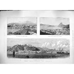  1889 REVOLUTION BRAZIL RIO DE JANEIRO HARBOUR SHIPS