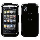 Solid Black Phone Snap on Hard Case Cover For LG GT950 (Arena)