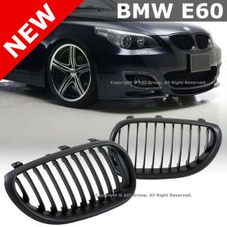 BMW E60 525i 530i 545i 550i 04 07 OEM Style Black Front Hood Kidney 