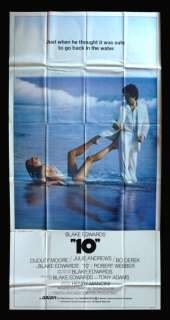 10 * 3SH ORIGINAL MOVIE POSTER JAWS PARODY BO DEREK TEN  