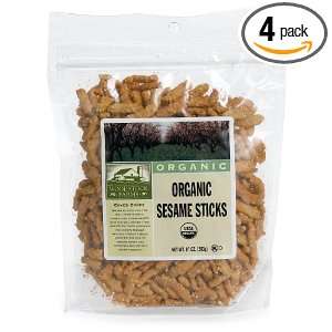 Woodstock Farms Organic Sesame Sticks, 10 Ounce Bags (Pack of 4)