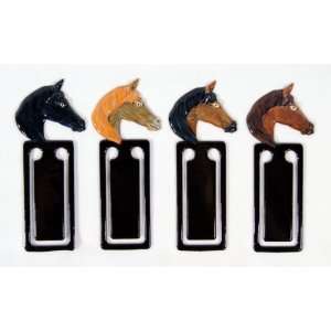   Handpainted Assorted Horse Head Bookmark (Set Of 12)