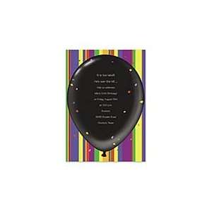   Balloon Invitation Adult Birthday Invitations