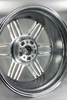 Chrome 20x8.5 Split Spoke Brabus Replica Wheel for Mercedes S CL SL 