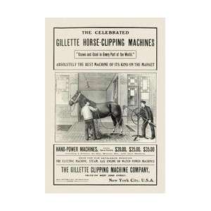 The Celebrated Gillette Horse Clipping Machines 20x30 poster  