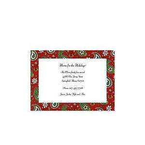   Geller Holiday Invitations   Paisley Red