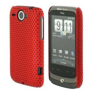   Celicious Red Hard Perforated Mesh Case for HTC Wildfire Electronics