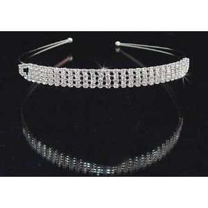  1/2 Crystal Tiara Head Bandhair Jewelry for Wedding, Prom 