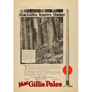  1929 Ad McGillis & Gibbs Co. Poles Trees Milwaukee WI 