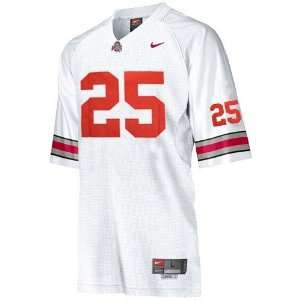  Nike Ohio State Buckeyes #25 White Tackle Twill Football 