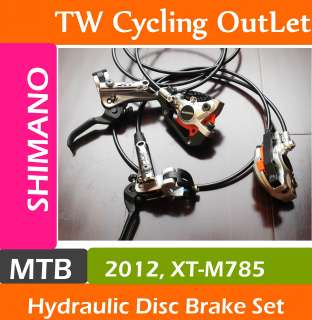2012 Shimano Deore XT Dyna Sys M785 Hydraulic Disc Brake Set F&R 